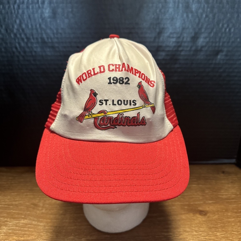 St. Louis Cardinals Vintage 1982 Snapback Hat Cap Mesh World Series Champion - Picture 1 of 5